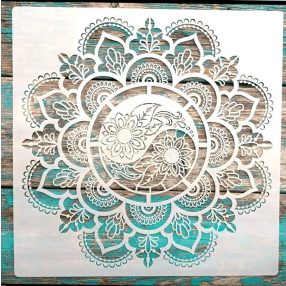Mandala mintás 50x50-es rétegző festő sablon