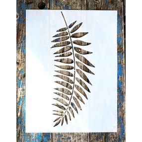   2 db nagyméretű trópusi levél minta,  30x40 cm-es festő sablon DIY stencil, műanyag dekorglett stencil 