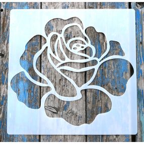   1 db nagyméretű virág minta,  35x35 cm-es festő sablon DIY stencil, műanyag dekorglett stencil 