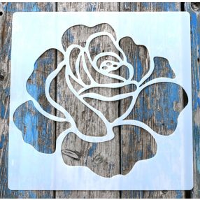   1 db nagyméretű virág minta,  35x35 cm-es festő sablon DIY stencil, műanyag dekorglett stencil 
