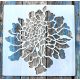 1 db nagyméretű virág minta,  35x35 cm-es festő sablon DIY stencil, műanyag dekorglett stencil 