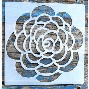  1 db nagyméretű virág minta,  35x35 cm-es festő sablon DIY stencil, műanyag dekorglett stencil 