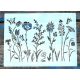 1 db nagyméretű kerti virág minta  30x40cm-es festő sablon DIY stencil, műanyag dekorglett stencil 