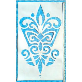   40x70 cm es Óriás mandala mintás festő sablon  110 cm es minta készítésére alkalmas elforgatással, XXL műanyag dekor stencil 