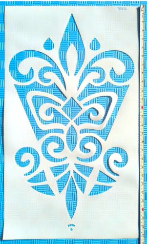 40x70 cm es Óriás mandala mintás festő sablon  110 cm es minta készítésére alkalmas elforgatással, XXL műanyag dekor stencil 