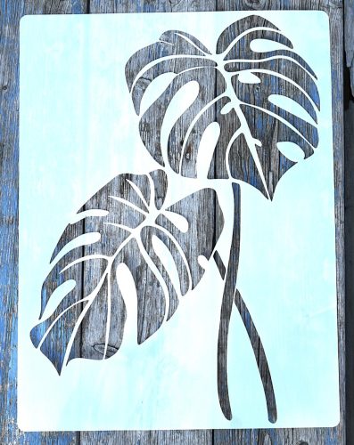  nagyméretű levél minta  30x40cm-es festő sablon DIY stencil, műanyag stencil 