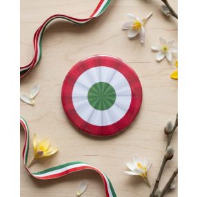 Kokárda mintás 58 mm-es kitűző