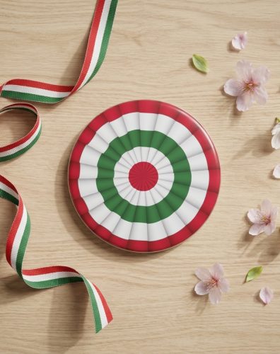 Kokárda mintás 58 mm-es kitűző